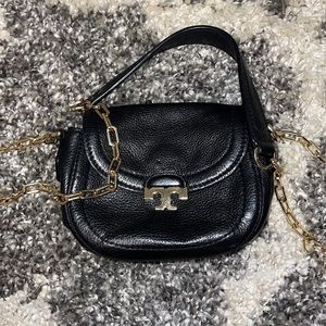 Tory Burch black and gold crossbody.